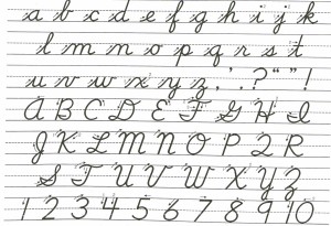 Escritura cursiva versus la imprenta