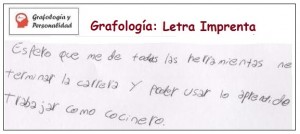 Grafología: Letra imprenta minúscul